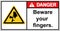 Beware of the dangers of CNC machines.,Danger sign