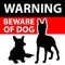 Beware of the dog sign.