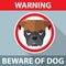 Beware of the dog sign.
