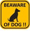 Beware of Dog sign