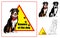 Beware of dog sign. Guard dog. Caution. Vector illustration.