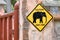 Beware of Elephants Sign