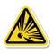 Beware Explosive Material Symbol Sign Isolate on White Background,Vector Illustration