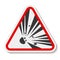 Beware Explosive Material Symbol Sign Isolate on White Background,Vector Illustration