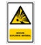 Beware Explosive Material Symbol, Vector Illustration, Isolate White On Background Label. EPS10
