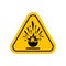 Beware explosive symbol sign, explosive warning caution sign, flammable icon