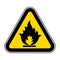 Beware Flammable Gas Symbol Isolate On White Background,Vector Illustration EPS.10