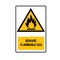 Beware Flammable Gas Symbol, Vector Illustration, Isolate On White Background Icon. EPS10
