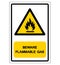 Beware Flammable Gas Symbol, Vector Illustration, Isolate On White Background Label. EPS10