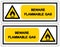 Beware Flammable Gas Symbol, Vector Illustration, Isolate On White Background Label. EPS10