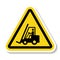 Beware Forklift Symbol Sign Isolate On White Background,Vector Illustration