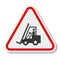 Beware Forklift Symbol Sign Isolate On White Background,Vector Illustration