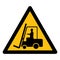 Beware Forklift Symbol Sign Isolate On White Background,Vector Illustration EPS.10