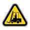 Beware Forklift Symbol Sign Isolate On White Background,Vector Illustration EPS.10