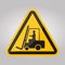 Beware Forklift Symbol Sign Isolate On White Background,Vector Illustration EPS.10