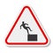 Beware High Level Drop Symbol Sign Isolate On White Background,Vector Illustration EPS.10