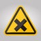 Beware Irritant Symbol Yellow Sign Isolate On White Background,Vector Illustration EPS.10