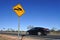 Beware of the kangaroo road sign in central Australia outback