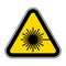 Beware Laser Beam Symbol Sign Isolate On White Background,Vector Illustration EPS.10
