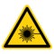 Beware Laser Beam Symbol,Vector Illustration, Isolate On White Background Label. EPS10