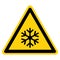 Beware Low Temperature Freezing Conditions Symbol, Vector Illustration, Isolated On White Background Label. EPS10