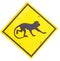 Beware of monkey sign