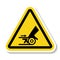 Beware Moving Machinery Symbol Sign Isolate On White Background,Vector Illustration