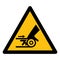 Beware Moving Machinery Symbol Sign Isolate On White Background,Vector Illustration EPS.10