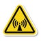 Beware Non-Ionizing Radiation Symbol Sign Isolate on White Background,Vector Illustration