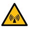 Beware Non-Ionizing Radiation Symbol sign Isolate On White Background,Vector Illustration EPS.10