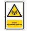 Beware Non-Ionizing Radiation Symbol, Vector Illustration, Isolate On White Background Label. EPS10