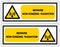 Beware Non-Ionizing Radiation Symbol, Vector Illustration, Isolate On White Background Label. EPS10