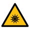 Beware Optical Radiation Symbol Isolate On White Background,Vector Illustration EPS.10