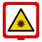 Beware Optical Radiation Symbol ,Vector Illustration, Isolate On White Background Label. EPS10