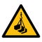 Beware Overhead Load Symbol Isolate On White Background,Vector Illustration EPS.10