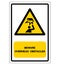 Beware Overhead Obstacles Symbol ,Vector Illustration, Isolate On White Background Label. EPS10