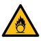 Beware Oxidizing Substance Symbol Isolate On White Background,Vector Illustration EPS.10