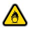 Beware Oxidizing Substance Symbol Isolate On White Background,Vector Illustration EPS.10