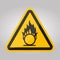 Beware Oxidizing Substance Symbol Isolate On White Background,Vector Illustration EPS.10