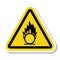 Beware Oxidizing Substance Symbol Isolate On White Background,Vector Illustration EPS.10