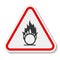 Beware Oxidizing Substance Symbol Isolate On White Background,Vector Illustration EPS.10