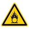 Beware Oxidizing Substance Symbol ,Vector Illustration, Isolate On White Background Label. EPS10