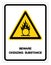 Beware Oxidizing Substance Symbol ,Vector Illustration, Isolate On White Background Label. EPS10