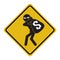 Beware pickpocket sign, thief icon illustration