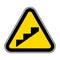 Beware Slope Step Symbol Isolate On White Background,Vector Illustration EPS.10