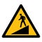 Beware Slope Symbol Sign Isolate On White Background,Vector Illustration EPS.10