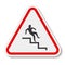 Beware Step Symbol Isolate On White Background,Vector Illustration EPS.10