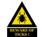Beware of ticks, warning sign.