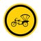 Beware Tricycle Symbol Sign Isolate On White Background,Vector Illustration EPS.10