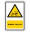 Beware Tricycle Symbol Sign,Vector Illustration, Isolate On White Background Label. EPS10